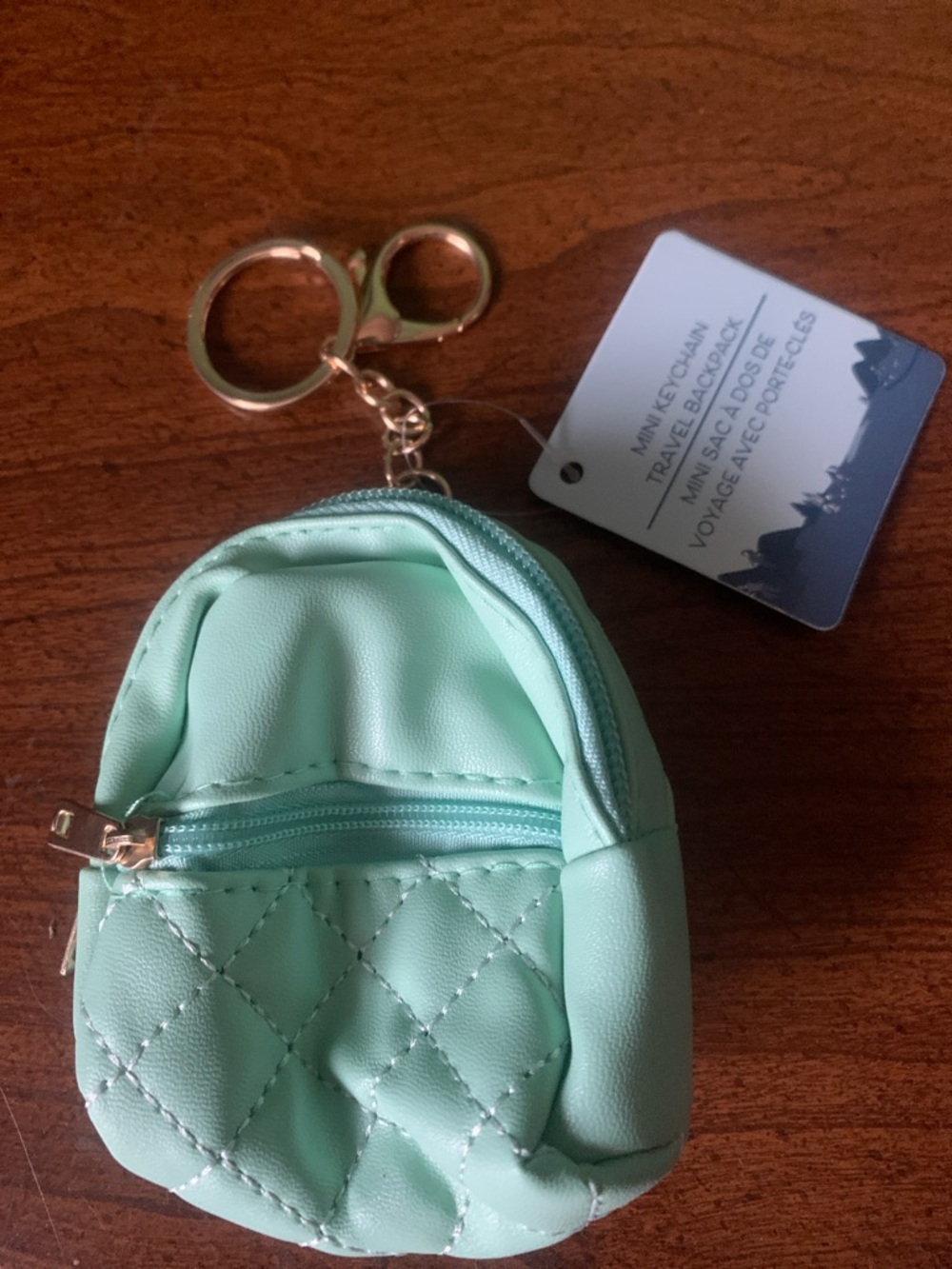 NWT Greenbrier International Green Mini Keychain Travel Backpack